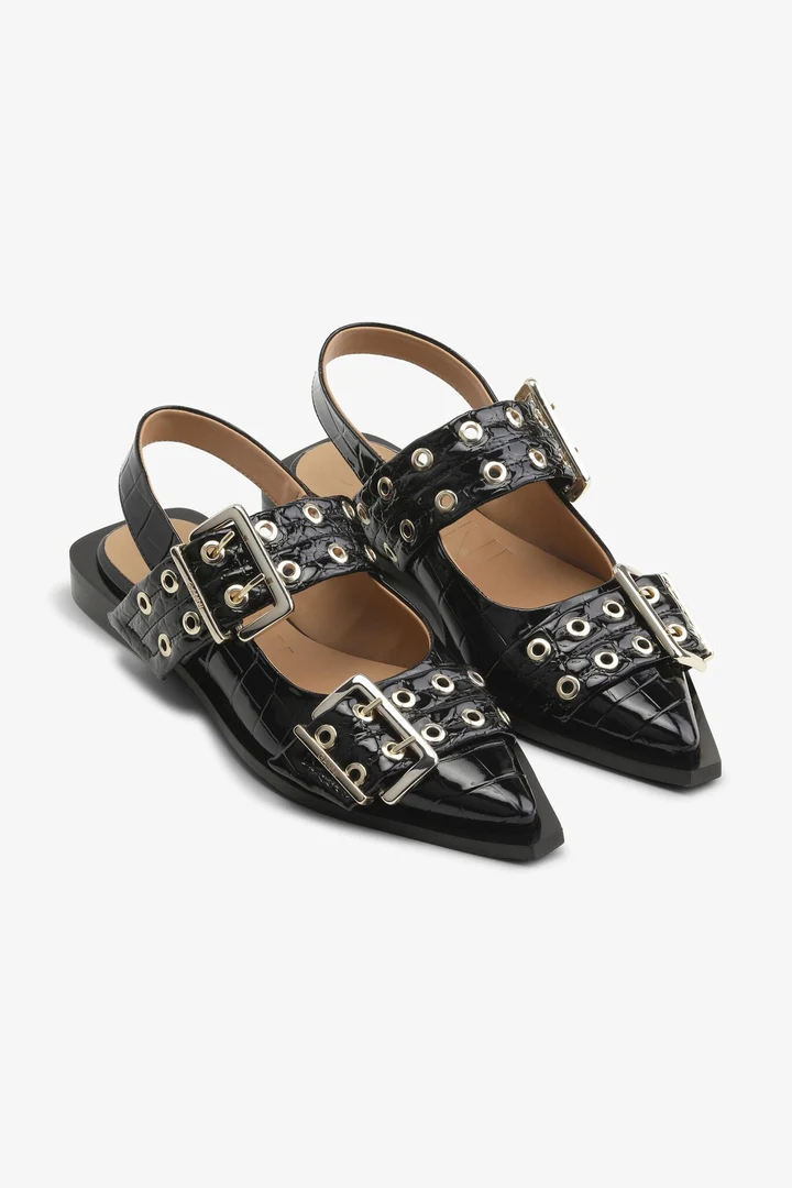 Baleta Feminine Buckle Patent Croco - Image 2