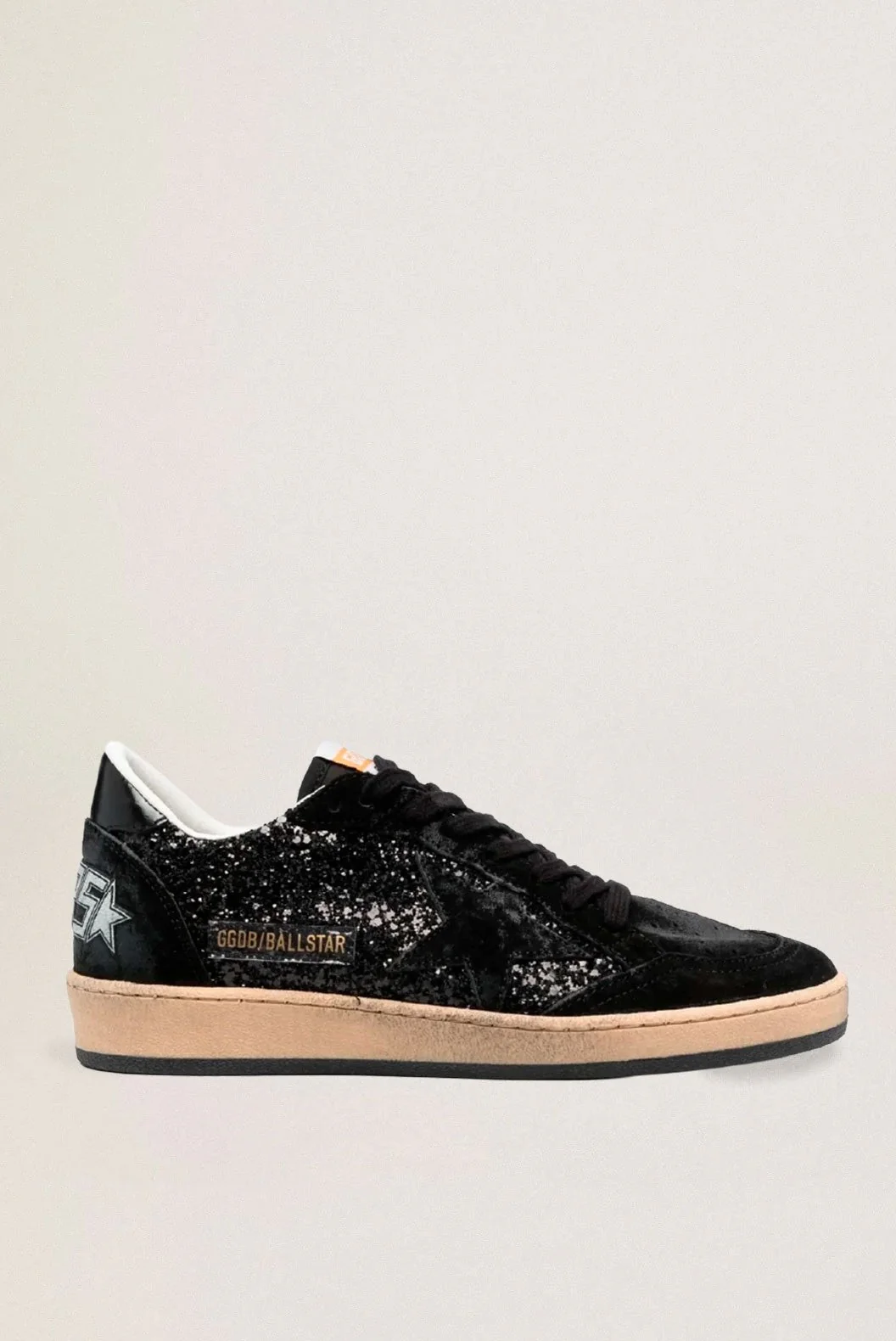 Tenis Golden Goose Ballstar Glitter Tongue Suede Mujer