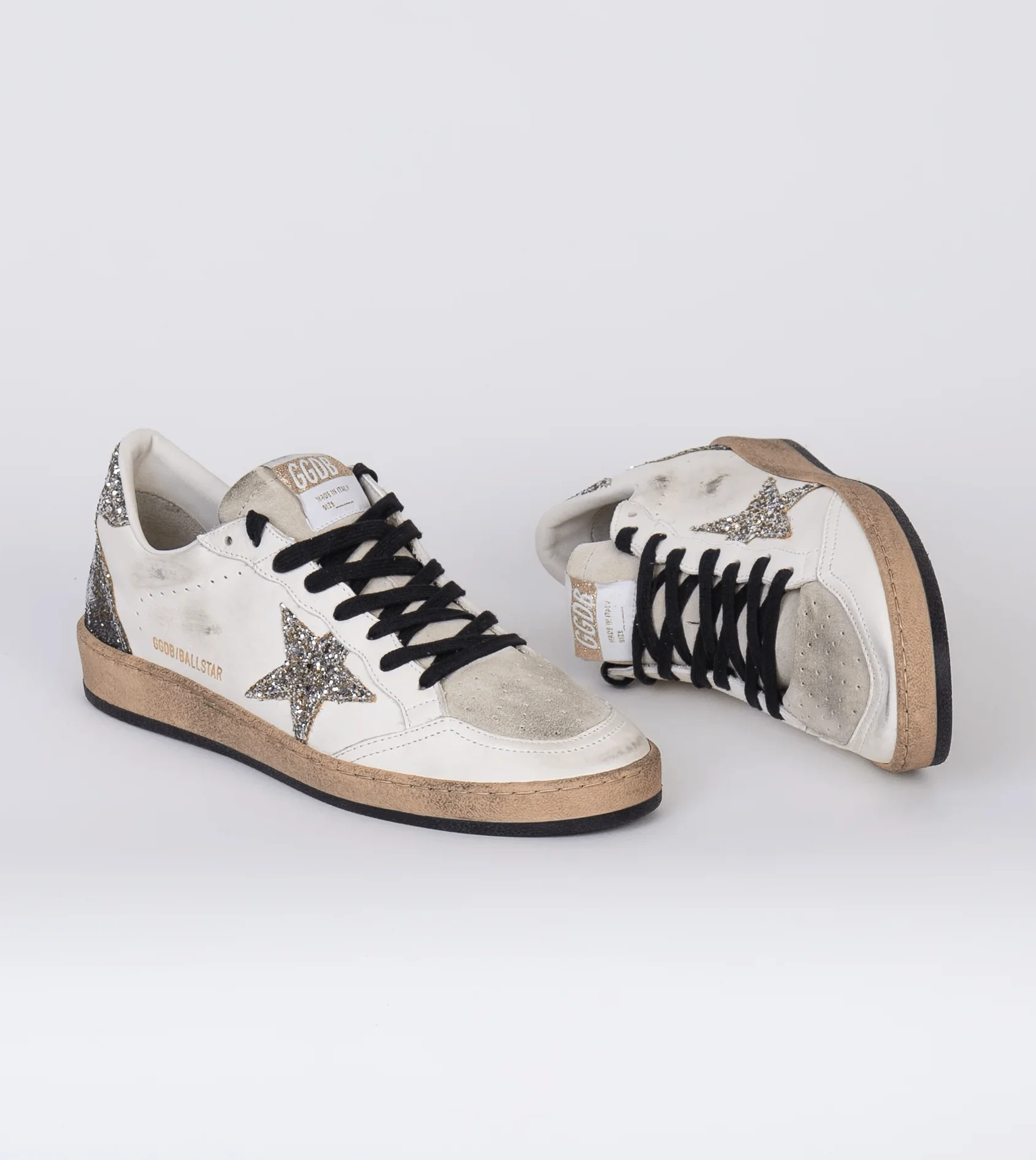 Tenis Golden Goose Ballstar Star Heel Glitter Mujer - Image 2