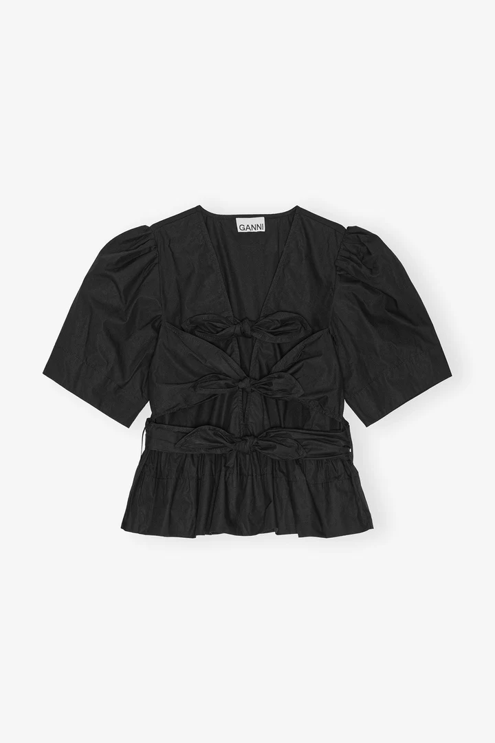 Blusa Washed Stretch Cotton Tie Strap - Image 2