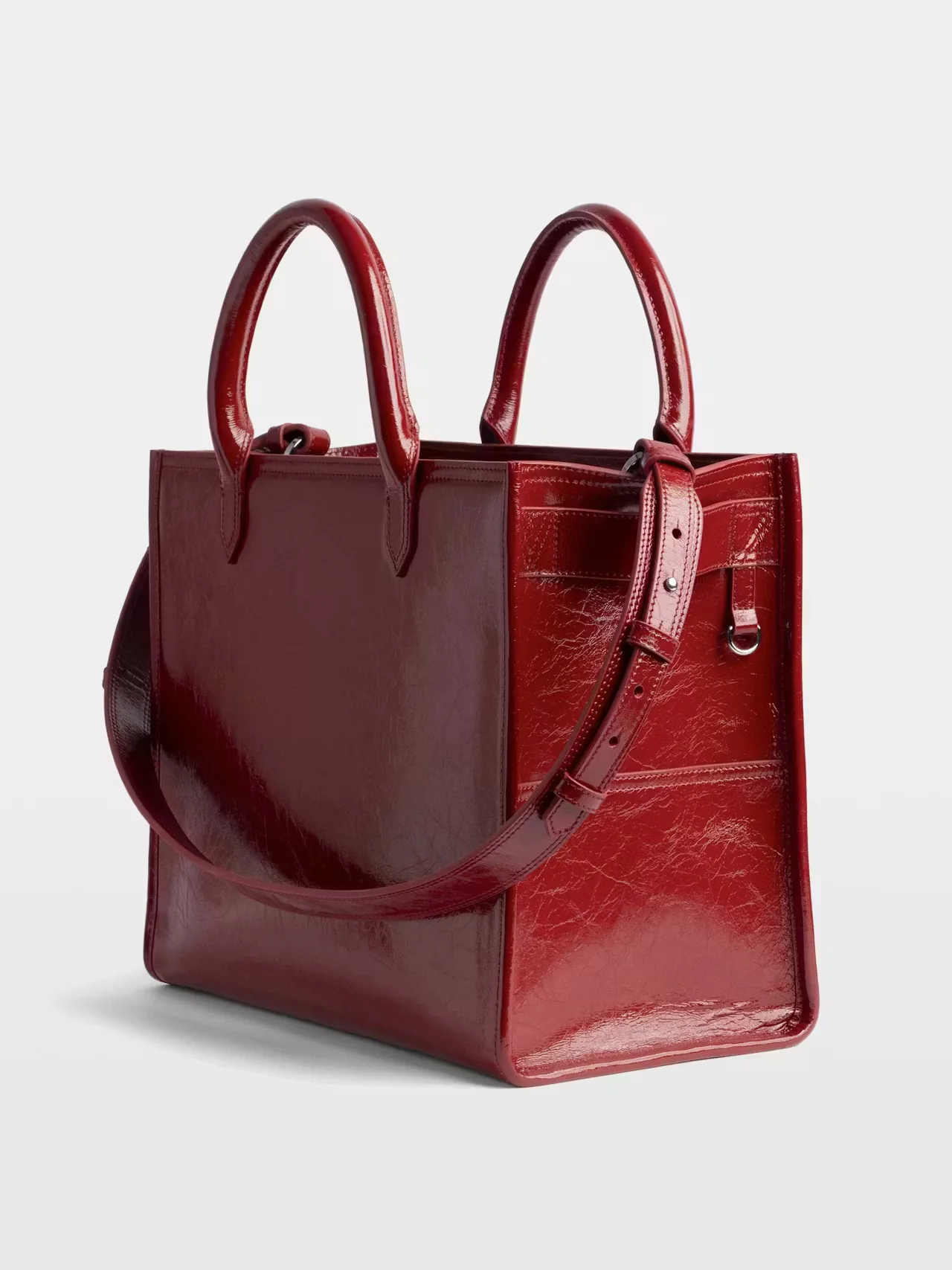 Bolso Angel Tote Wrinkled Patent - Image 6