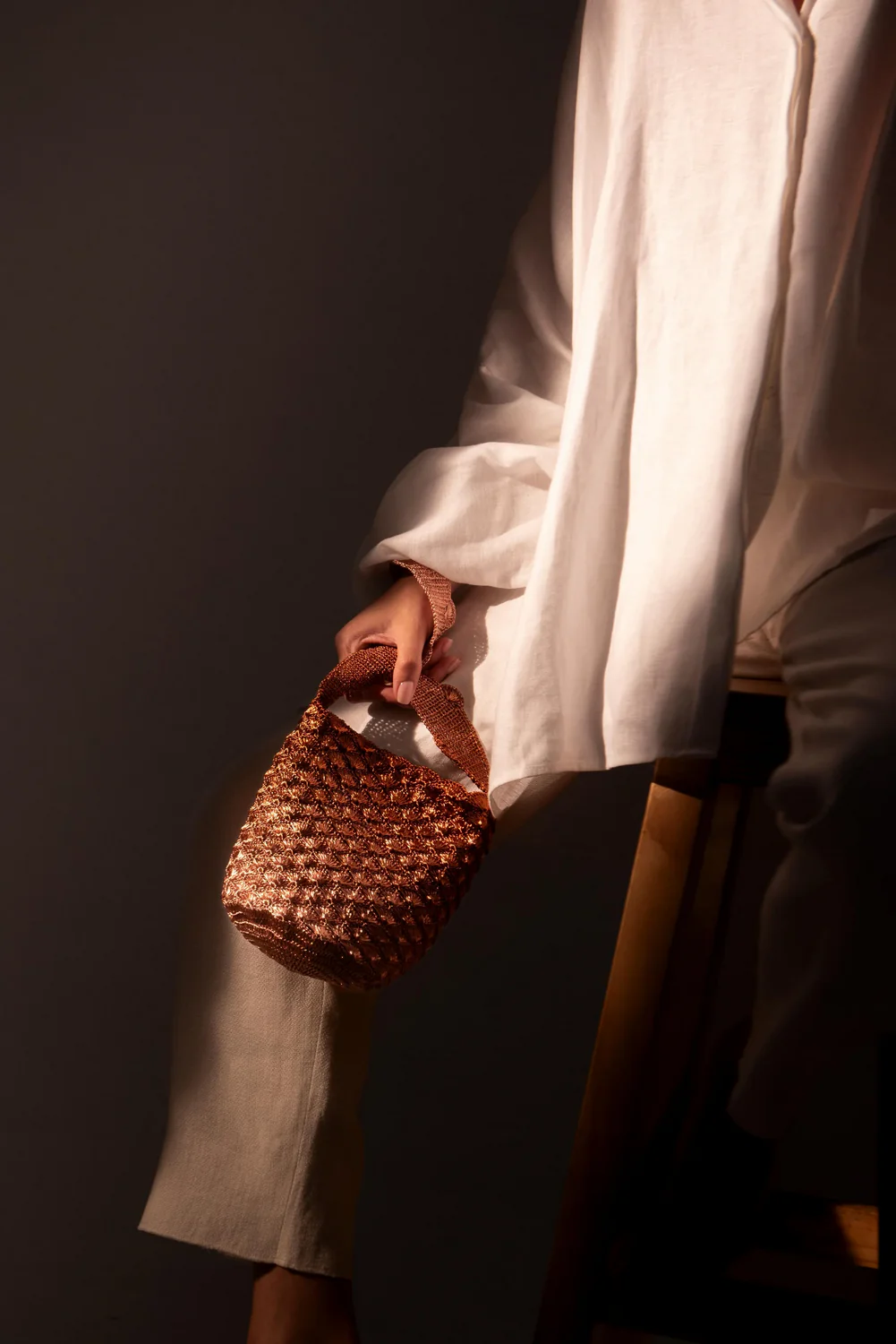 Bolso Seashell Oro Rosa Cobre - Image 4