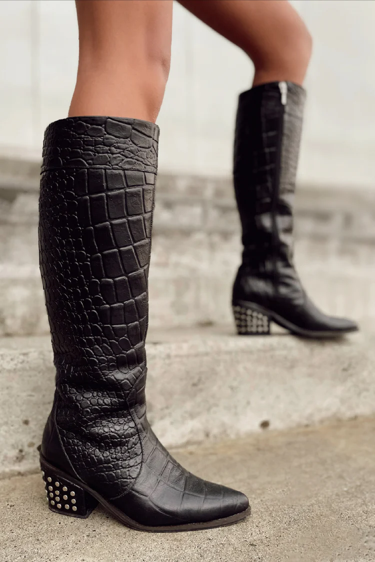 Bota Xena black en cuero - Image 2