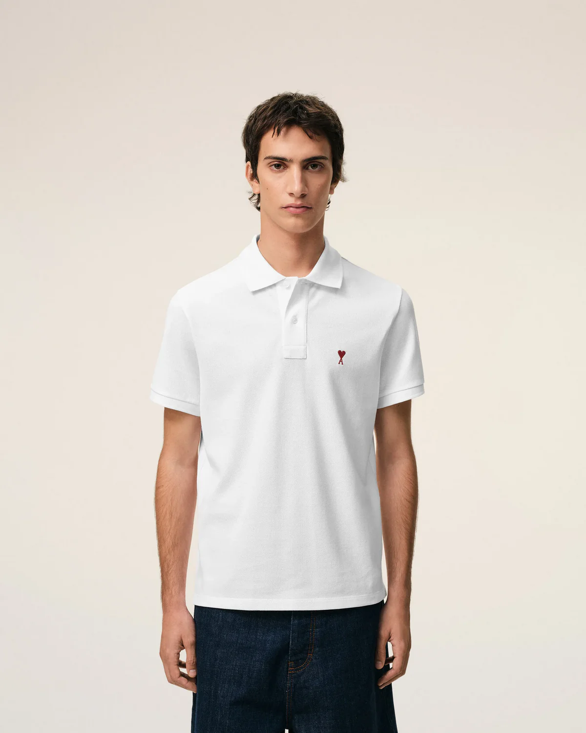 Polo De Algodón Blanco Ami De Coeur Unisex - Image 4