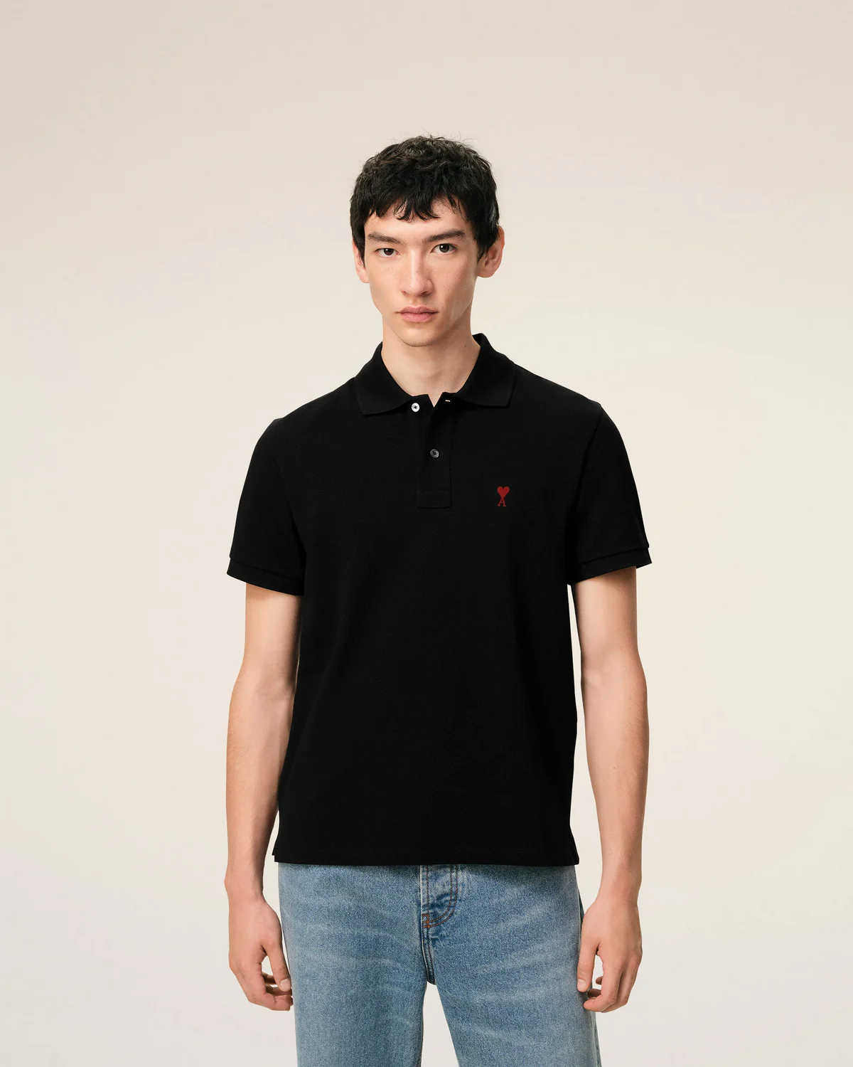 Polo De Algodón Negro Ami De Coeur Unisex - Image 4