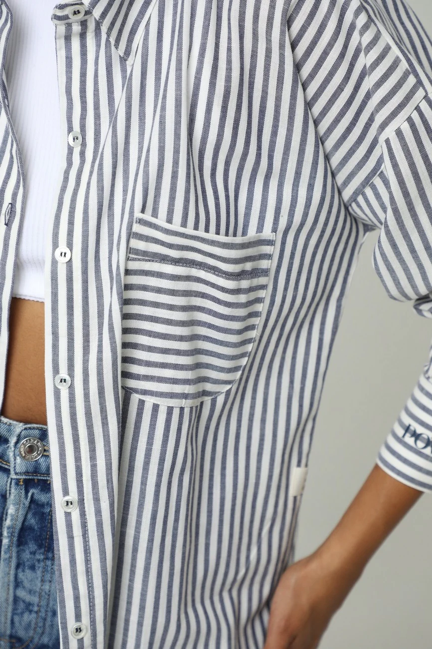 Camisa Demeter Rayas Azul - Image 3