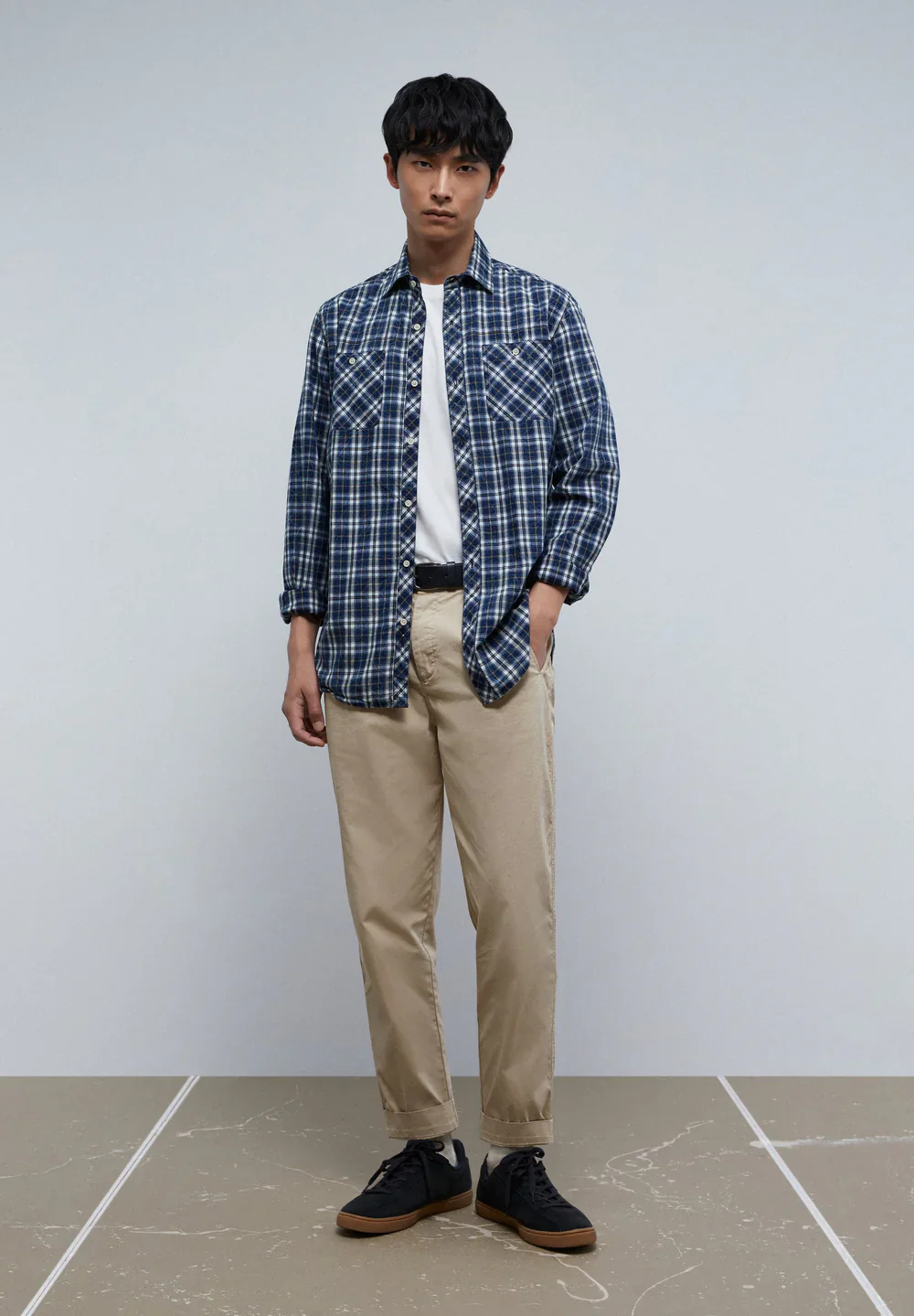 Camisa Mark K Checks Denim - Image 3