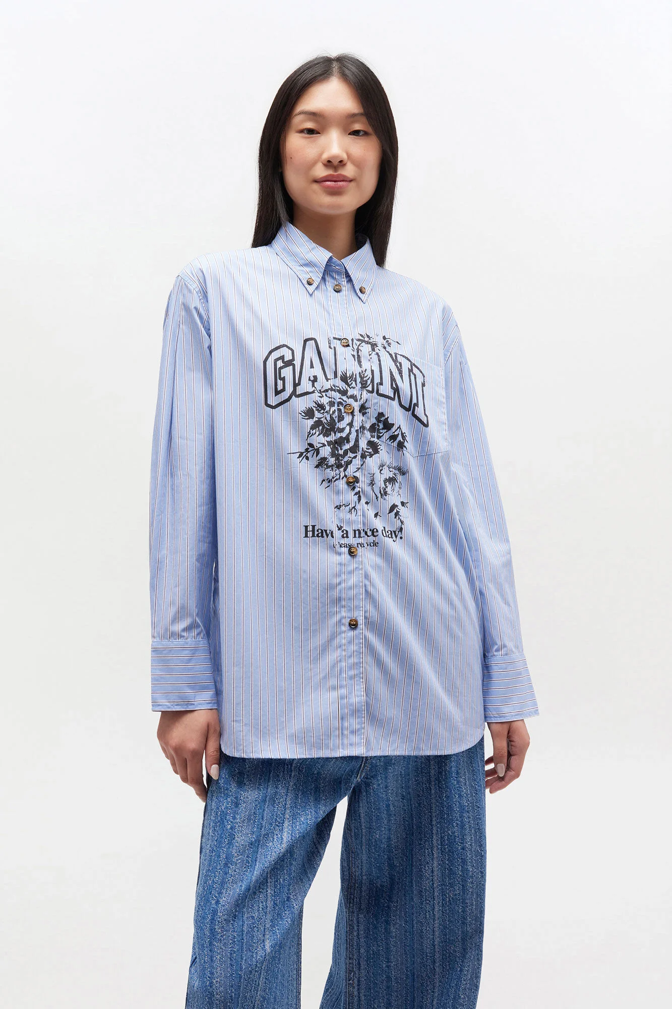 Camisa Oversized Stripe Cotton