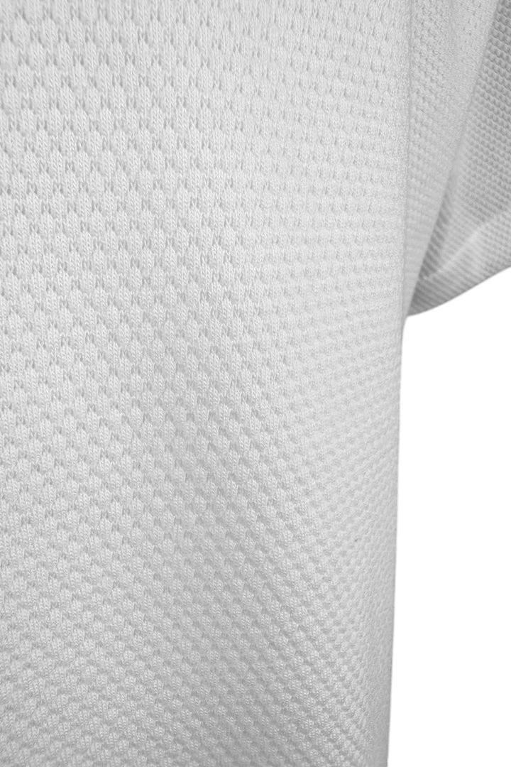 Camisa Tejida Minirombos Marfil - Image 3