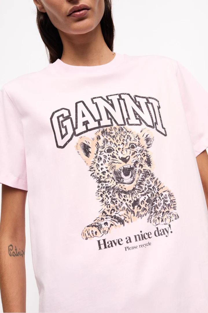 T-Shirt Básica Holgada de Leopardo - Image 3