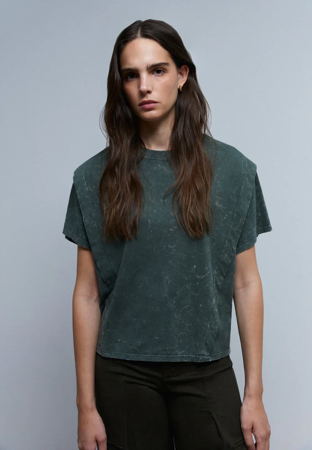 T-Shirt Lapel Marble Tee