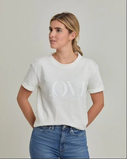 T-Shirt Love Ivory - Image 2