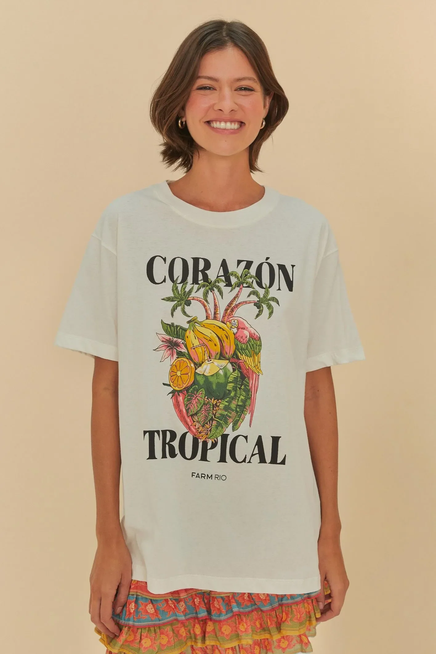 T-Shirt Media Corazon Tropical - Image 2