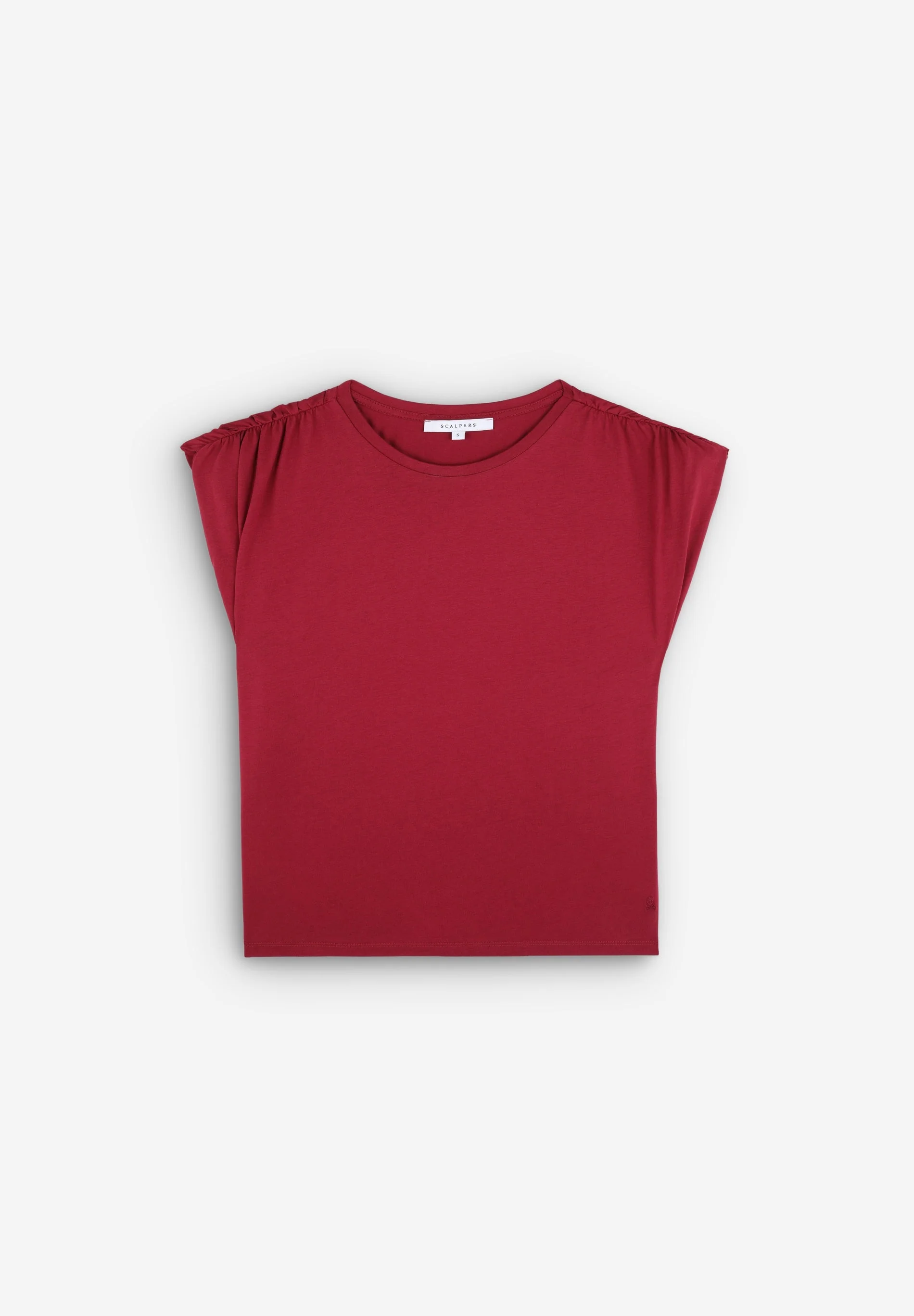 T-Shirt Op Gathered Shoulder Tee