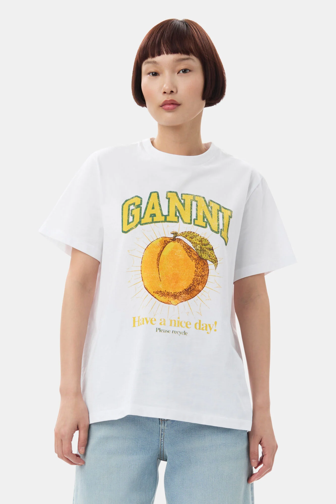 T-Shirt Relajada de Melocotón