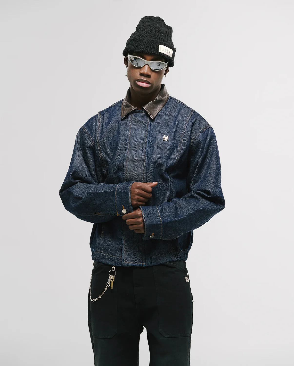 Chaqueta Aviator Denim-Raw