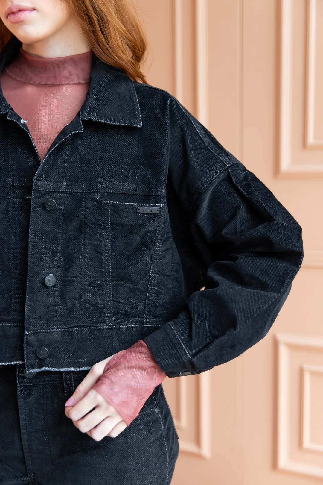 Chaqueta Balloon Velvet Black - Image 3