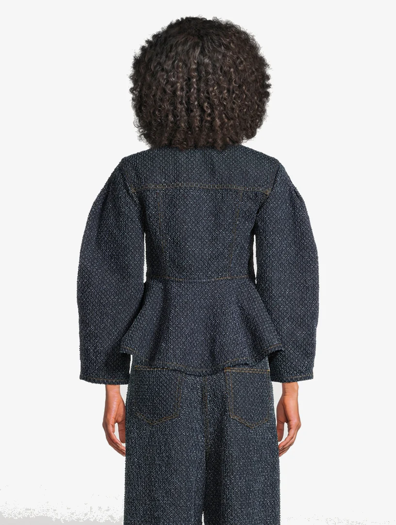 Chaqueta Peplum Denim Tweed - Image 3