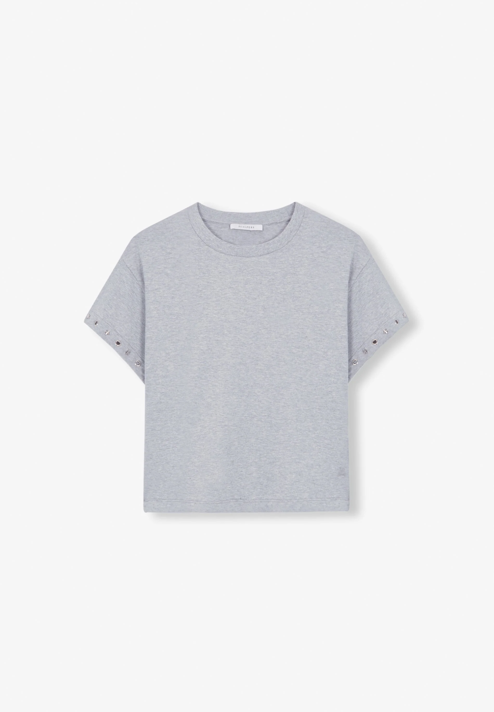 T-Shirt Eyelet Tee Grey Melange L