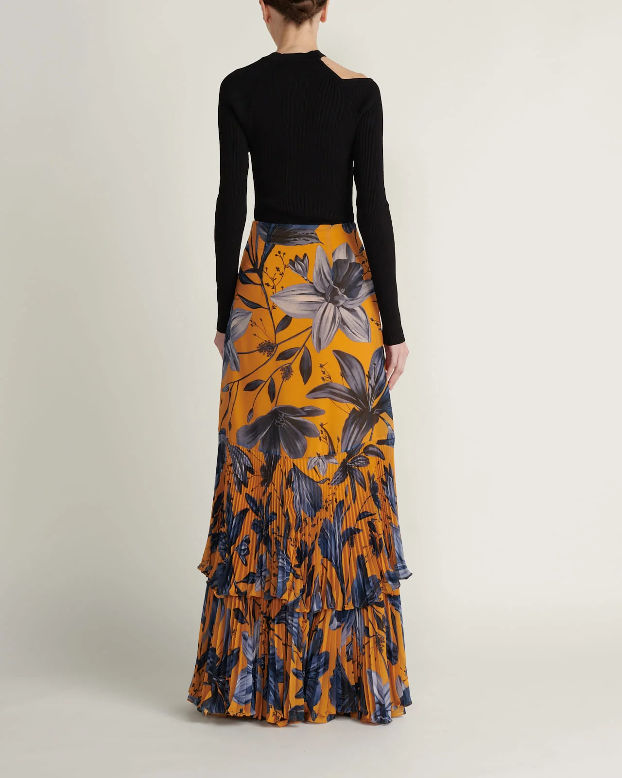 Falda Maxi Floral Mostaza - Image 2
