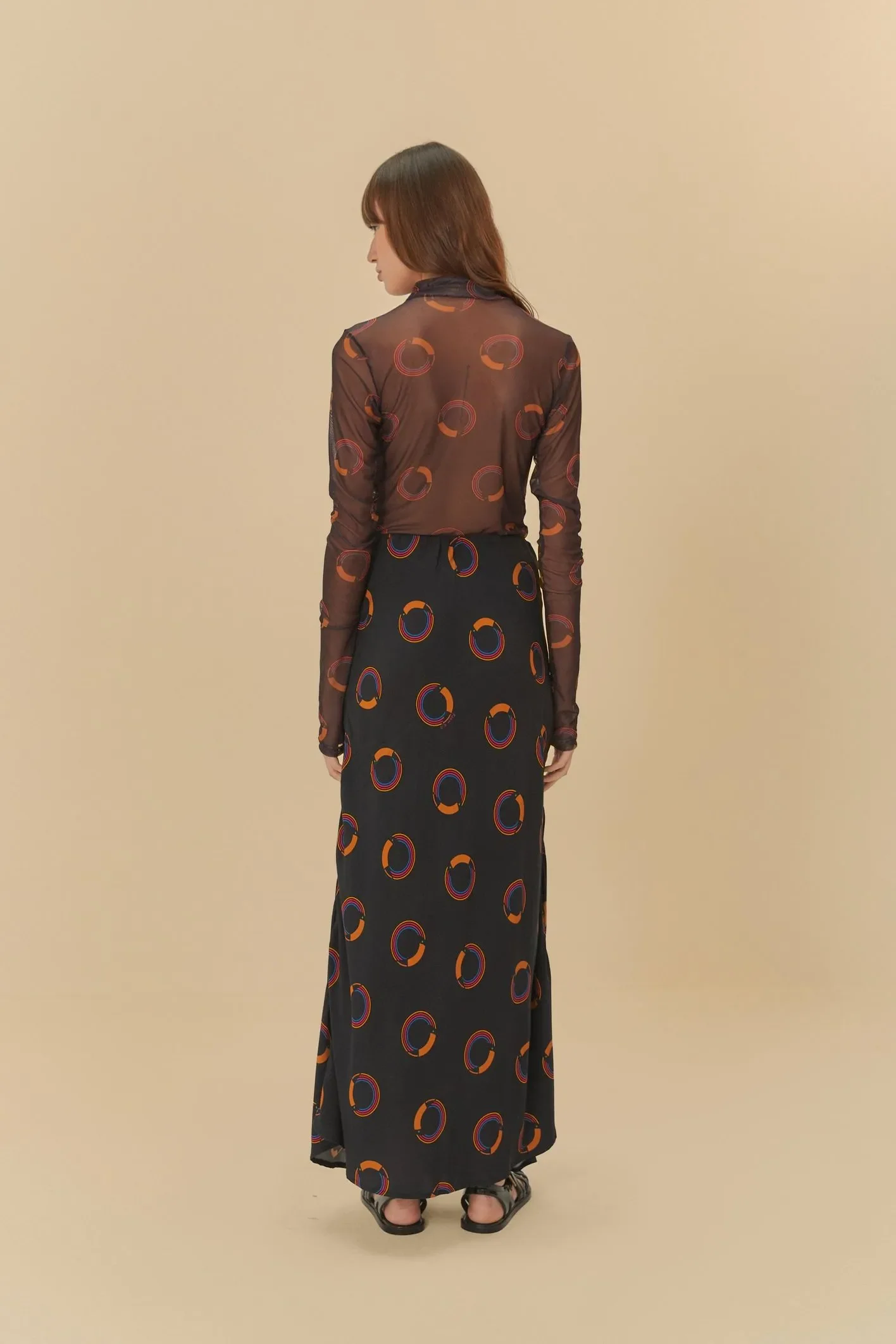 Vestido con falda estampada de lunares Tuca - Image 2