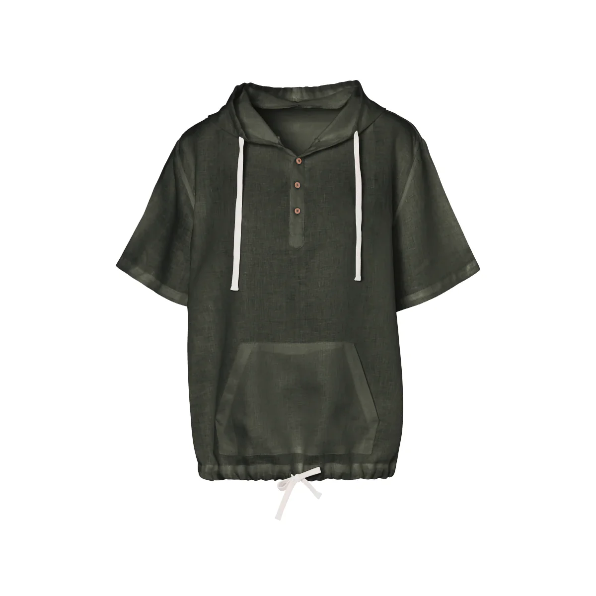 Hoodie Lino Manga Corta