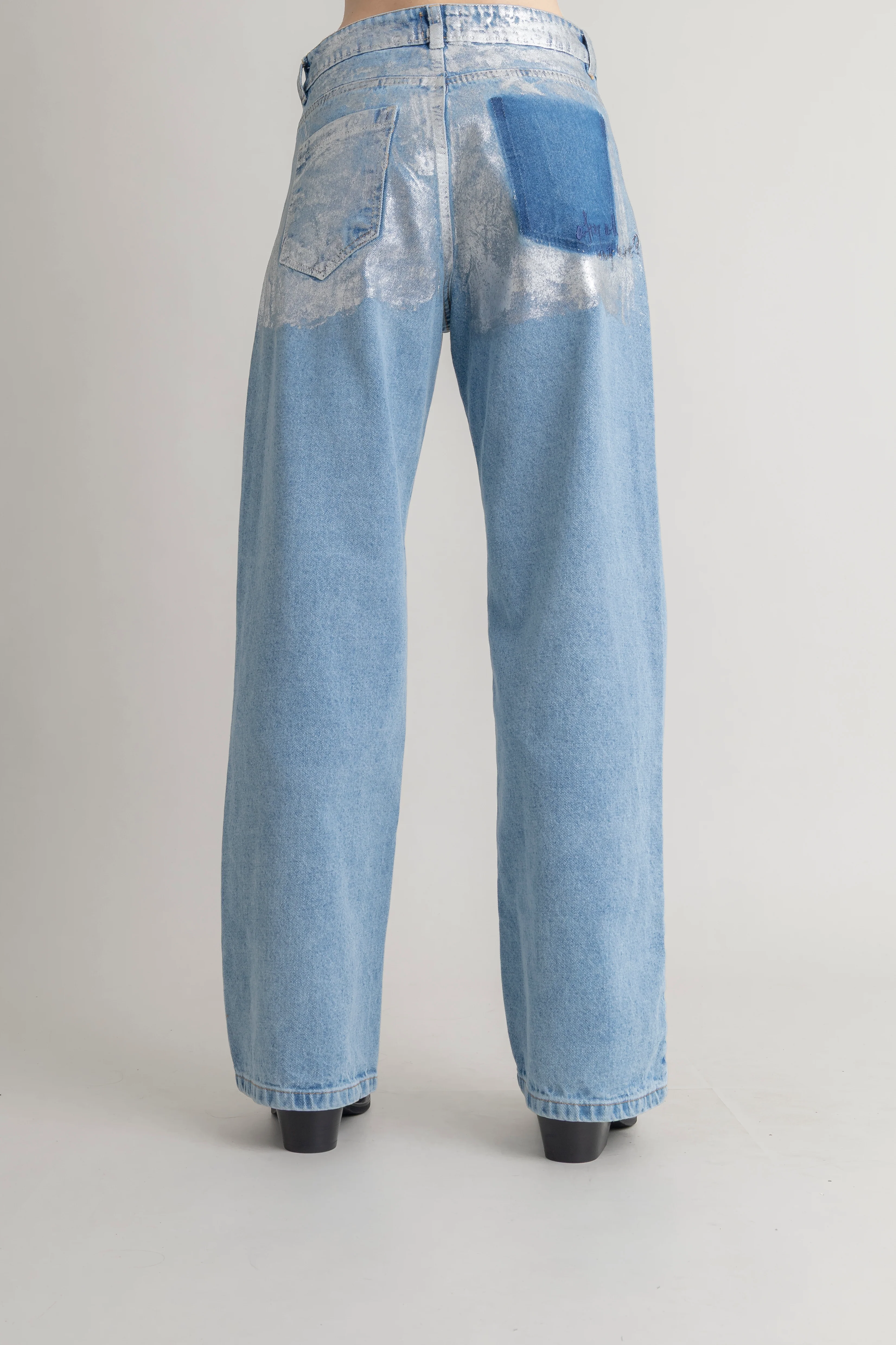Jean Con Foil Plateado - Image 4
