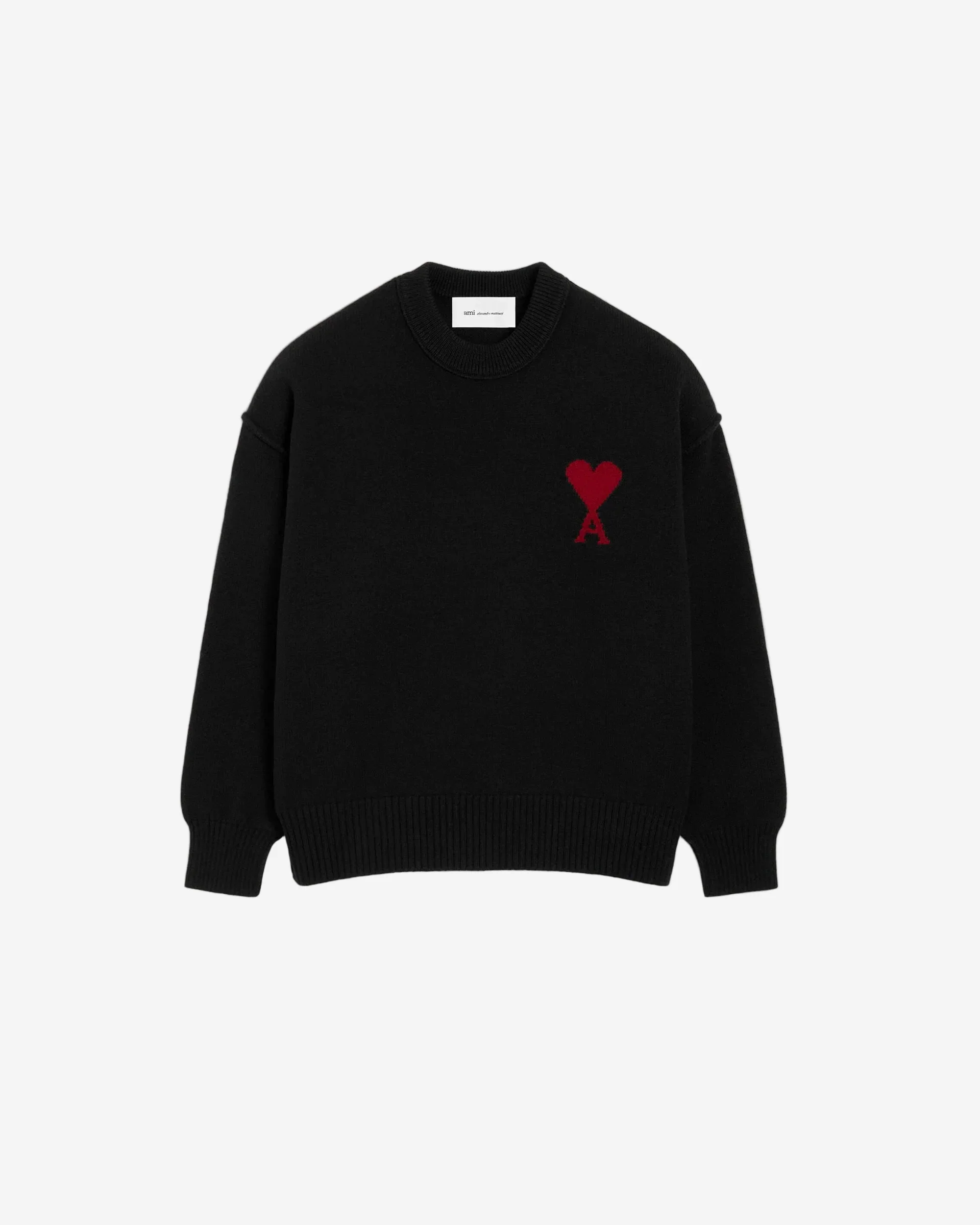 Jersey De Cuello Redondo De Lana Negra Ami De Coeur Unisex - Image 6