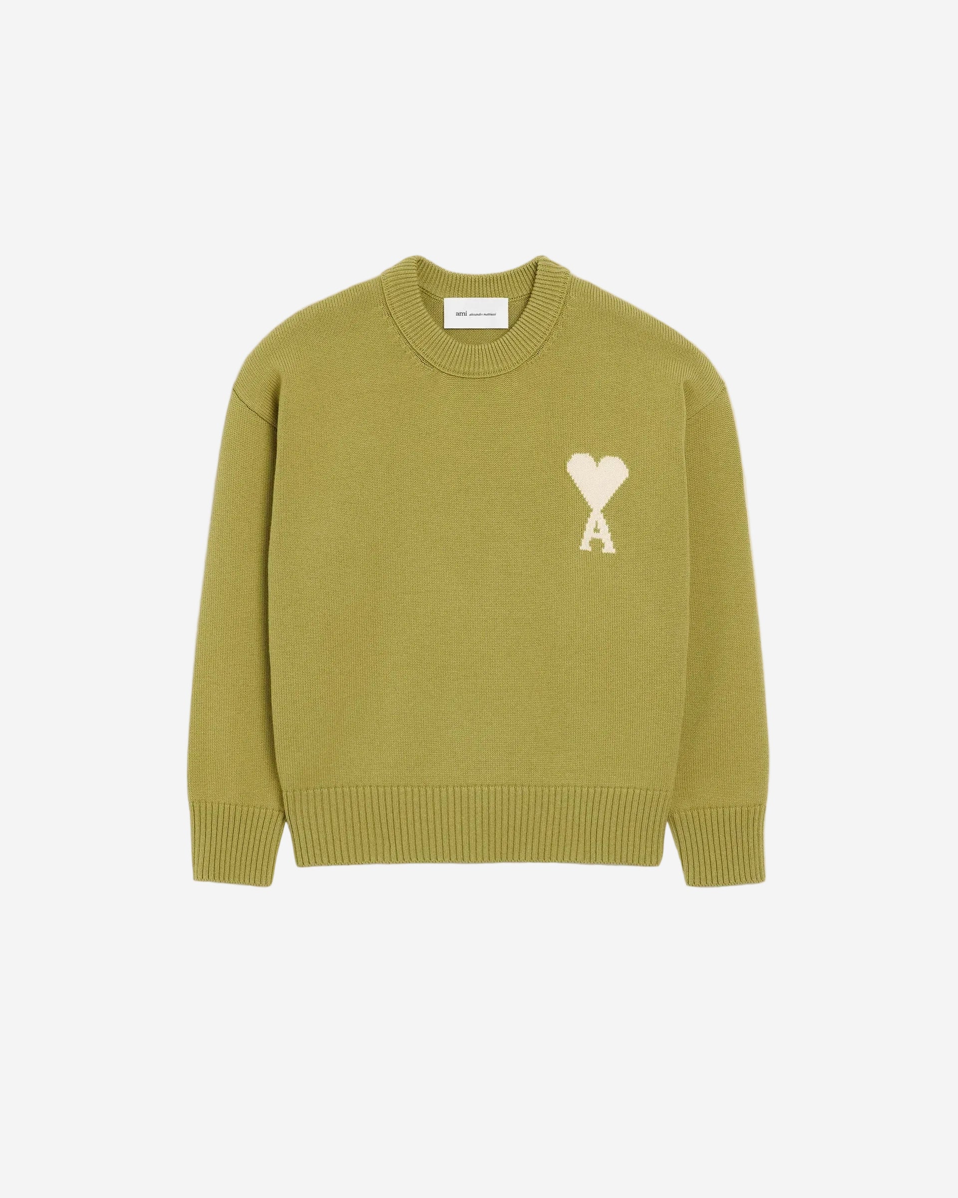 Jersey De Cuello Redondo De Lana Y Algodón Verde Ami De Coeur Unisex - Image 7