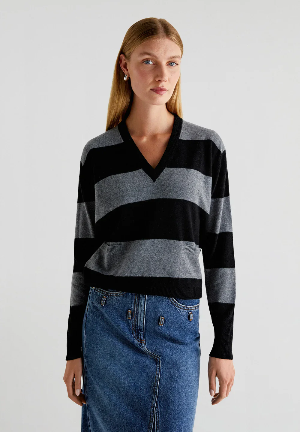 Jersey Joy V Pocket Jumper