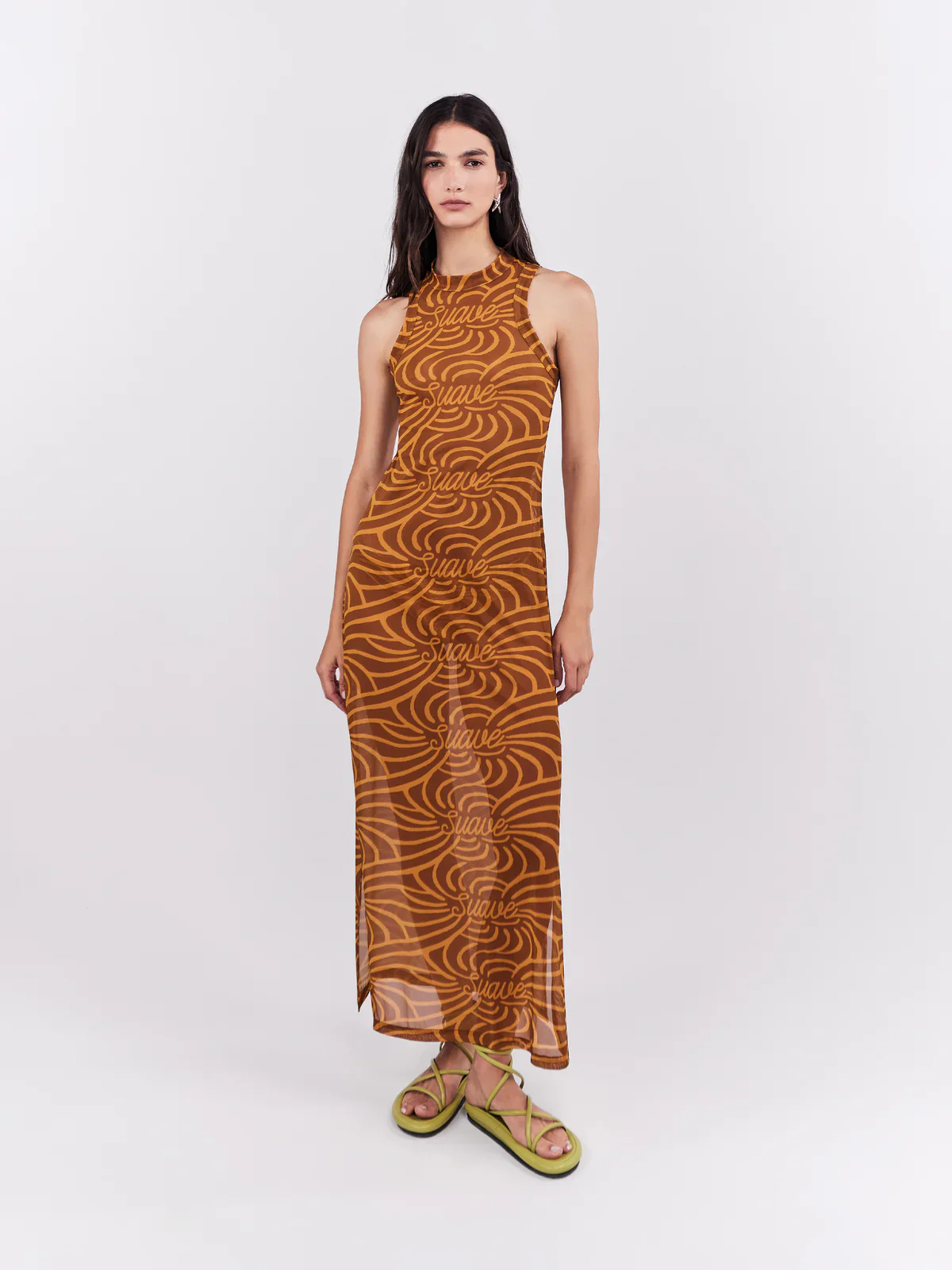 Maxi Vestido Mesh Suave
