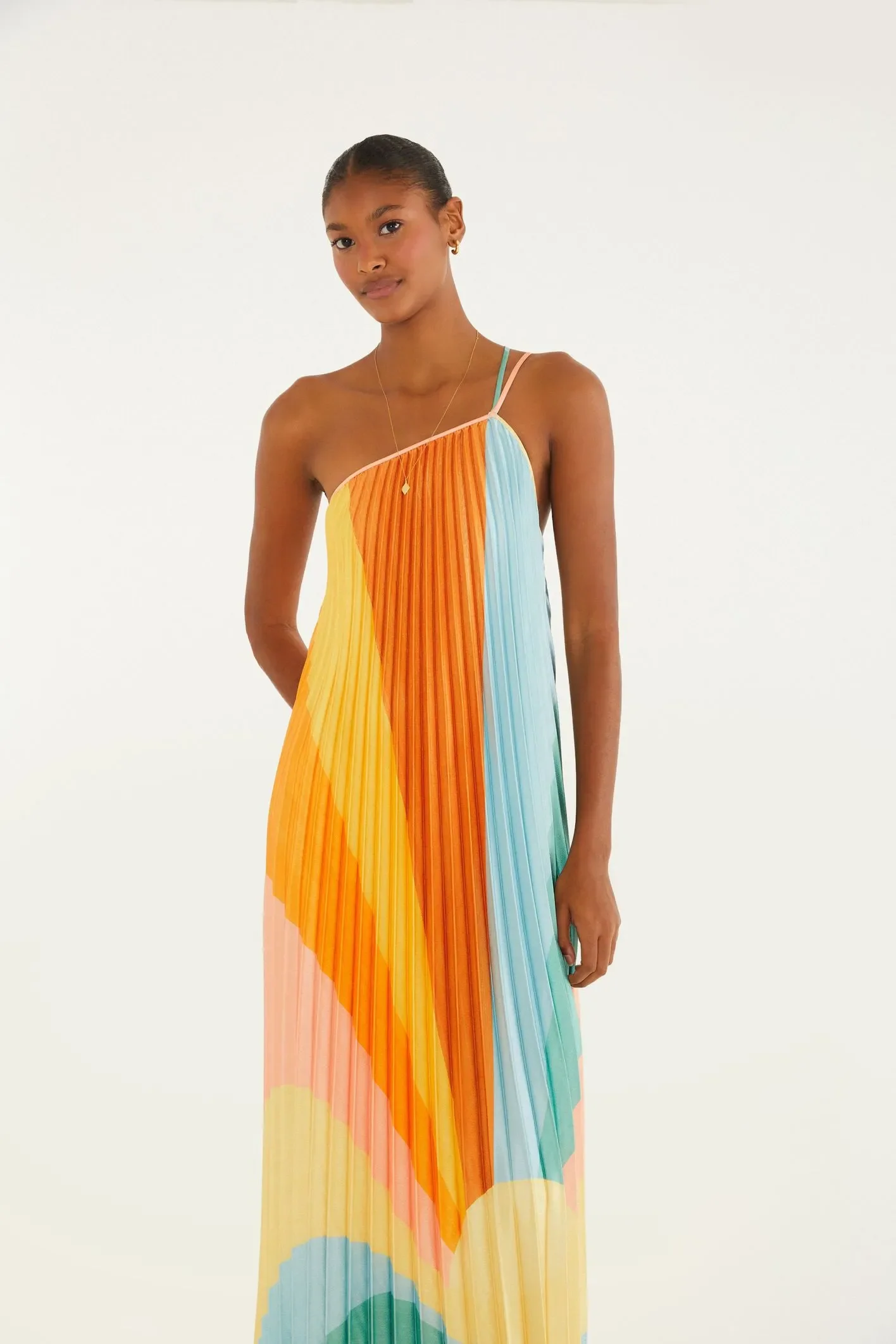 Maxi Vestido Plissado Paisagem Carioca - Image 4