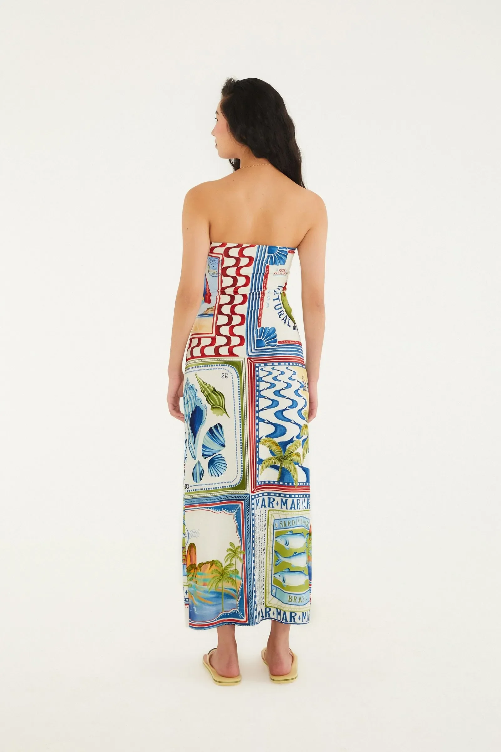 Midi Vestido Sem Alca Selo Praiano - Image 3