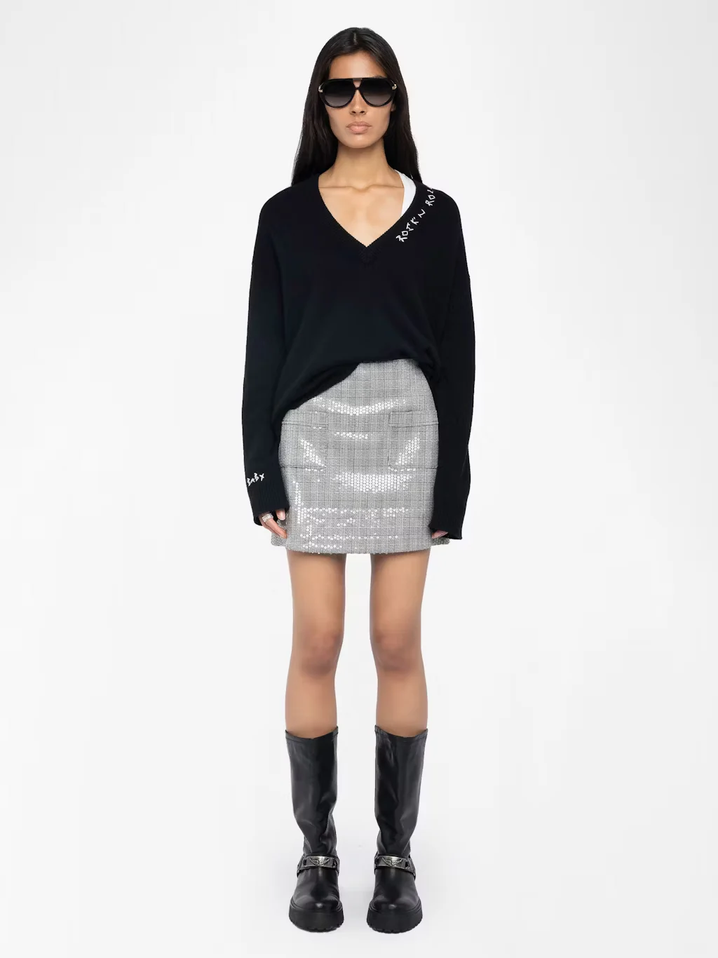 Mini Falda Jaime Car Sequins