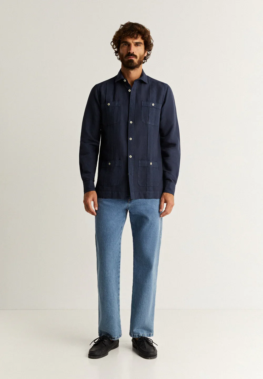 Camisa Nante Linen Navy 40 - Image 2