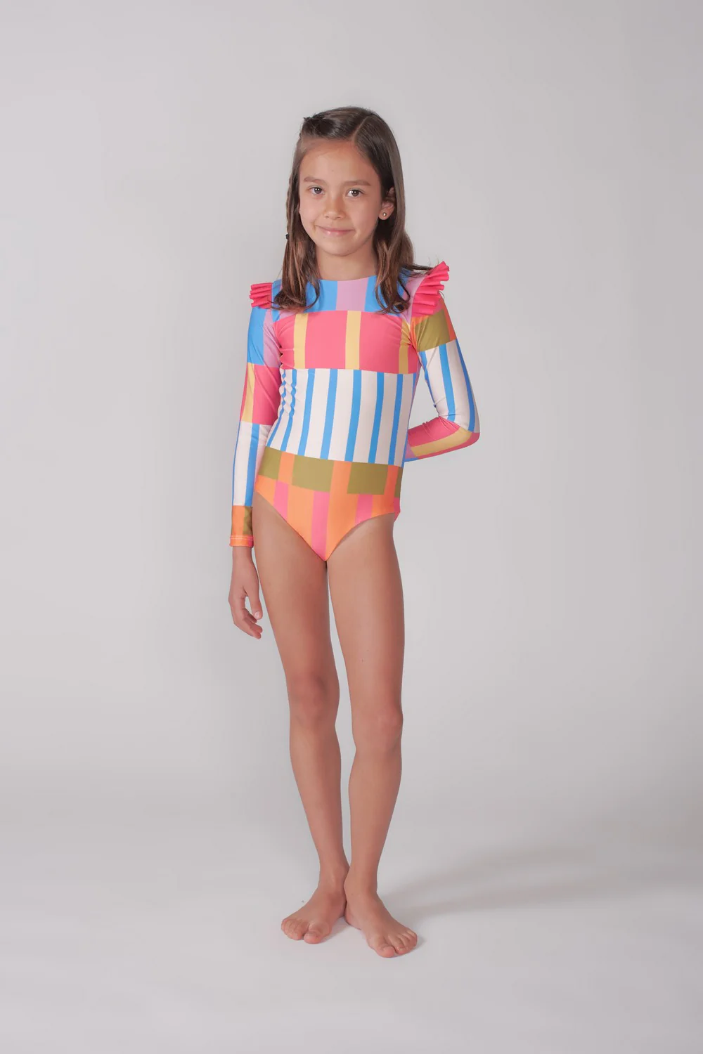 One Piece Print Rayas Maxi