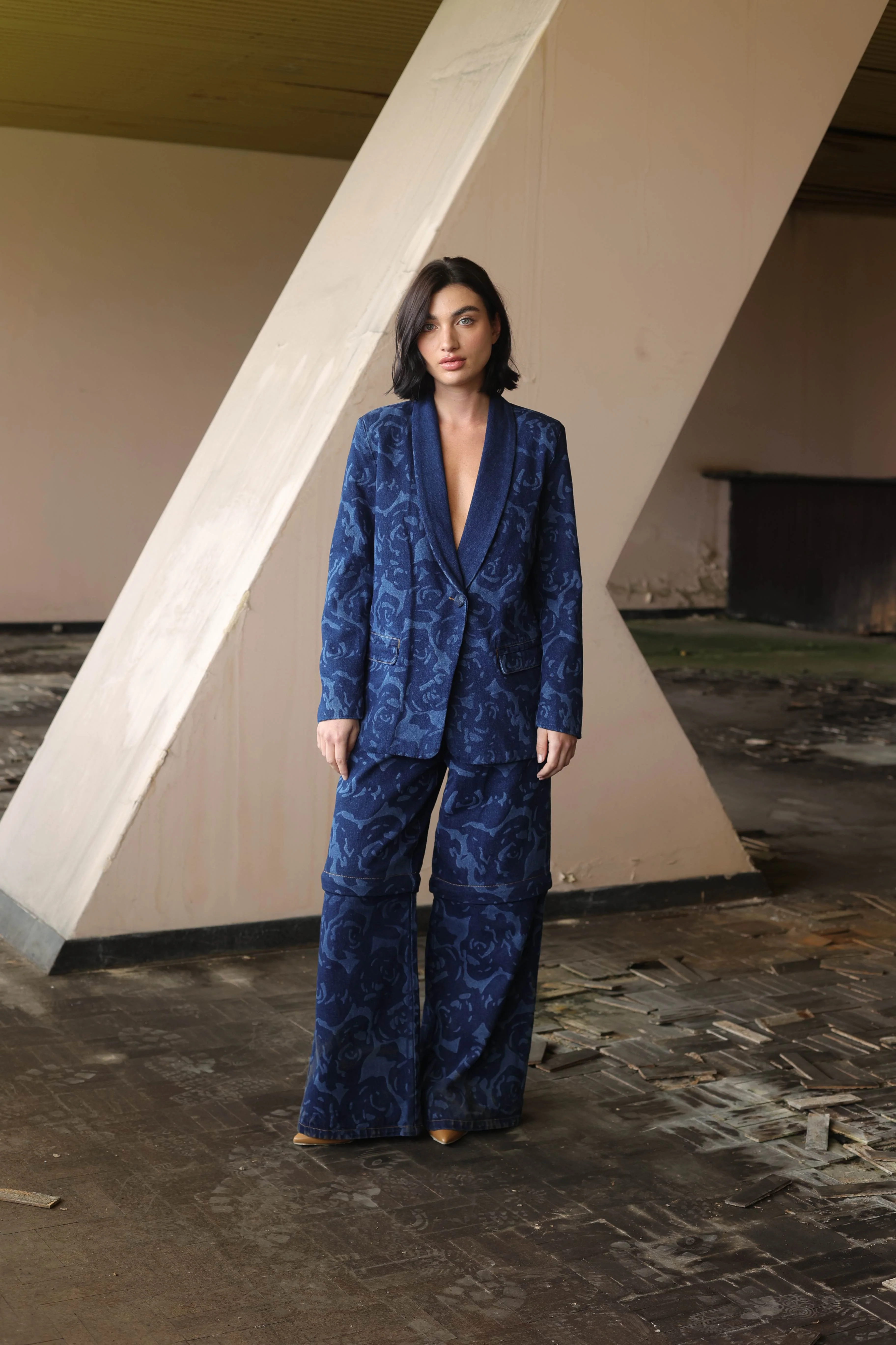 Pantalón Denim Laser Flores - Image 5