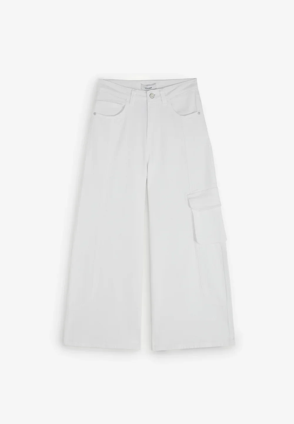 Pantalon Denim Cargo Cullote