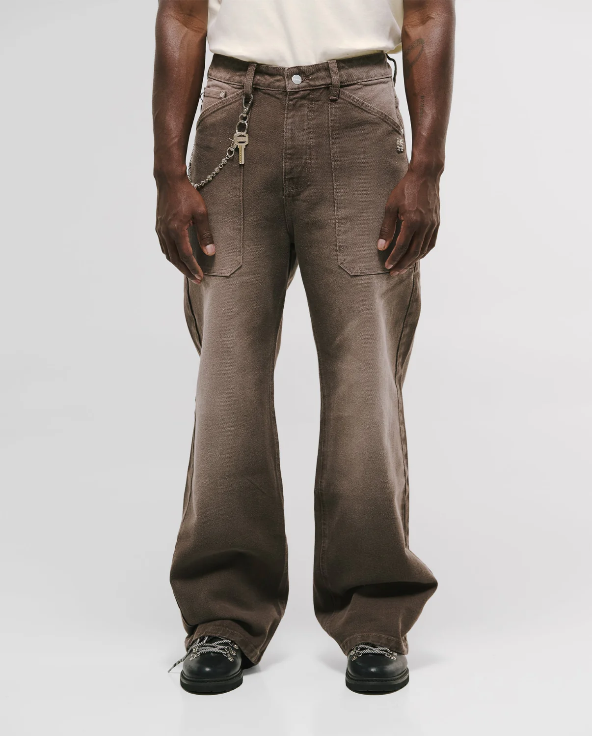 Pantalon Pocket Straight Distressed Brown