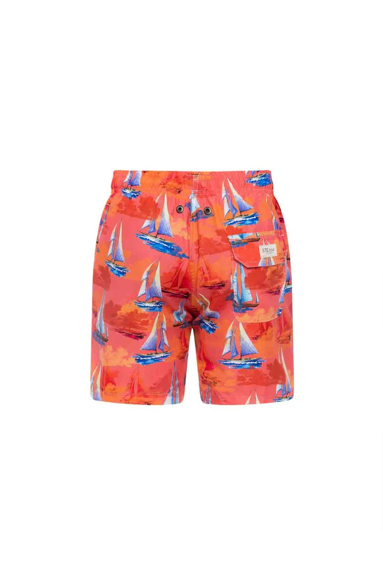 Pantaloneta Sailboats Orange - Image 3