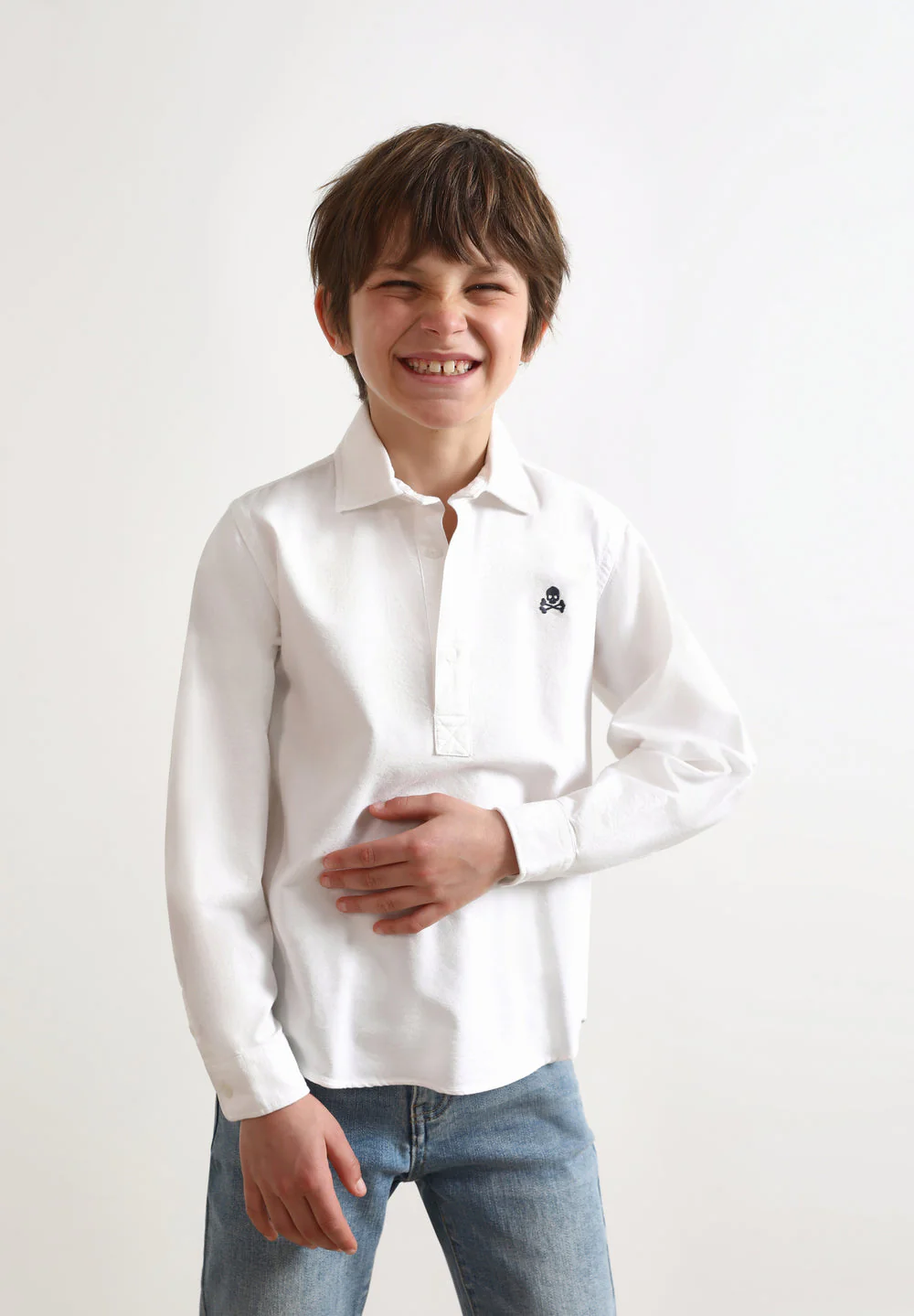 Polera Sc Kids Oxford Calavera Contraste