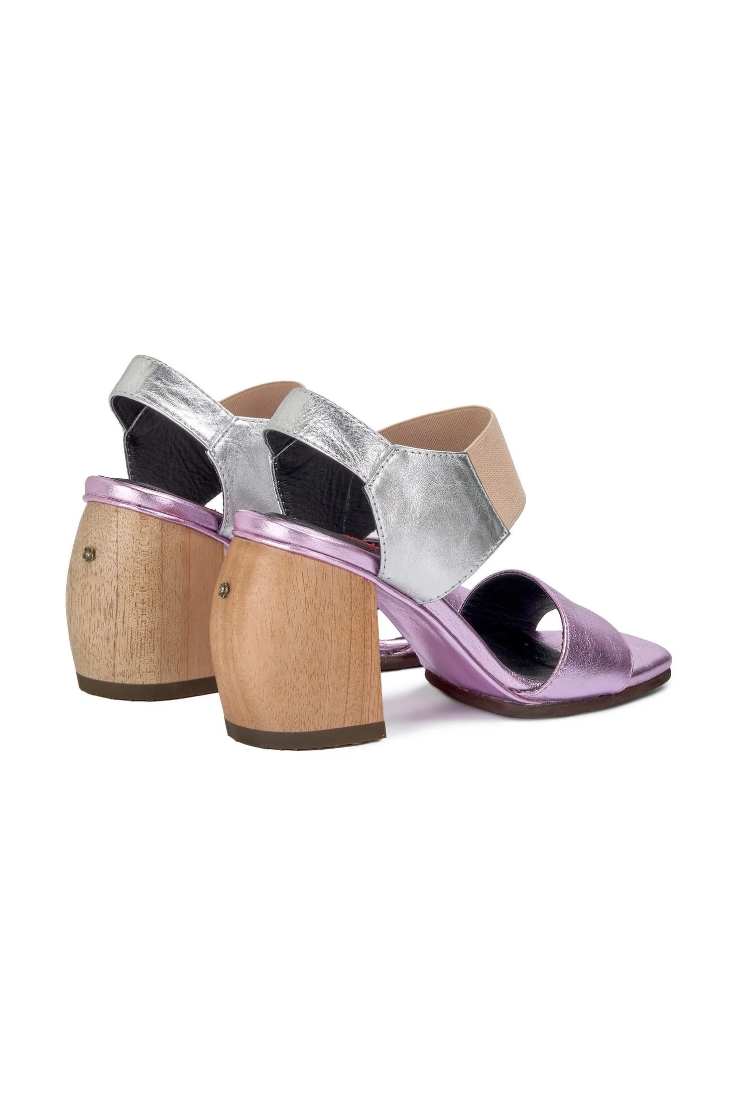 Sandalia Letrista Rosado Plata - Image 3