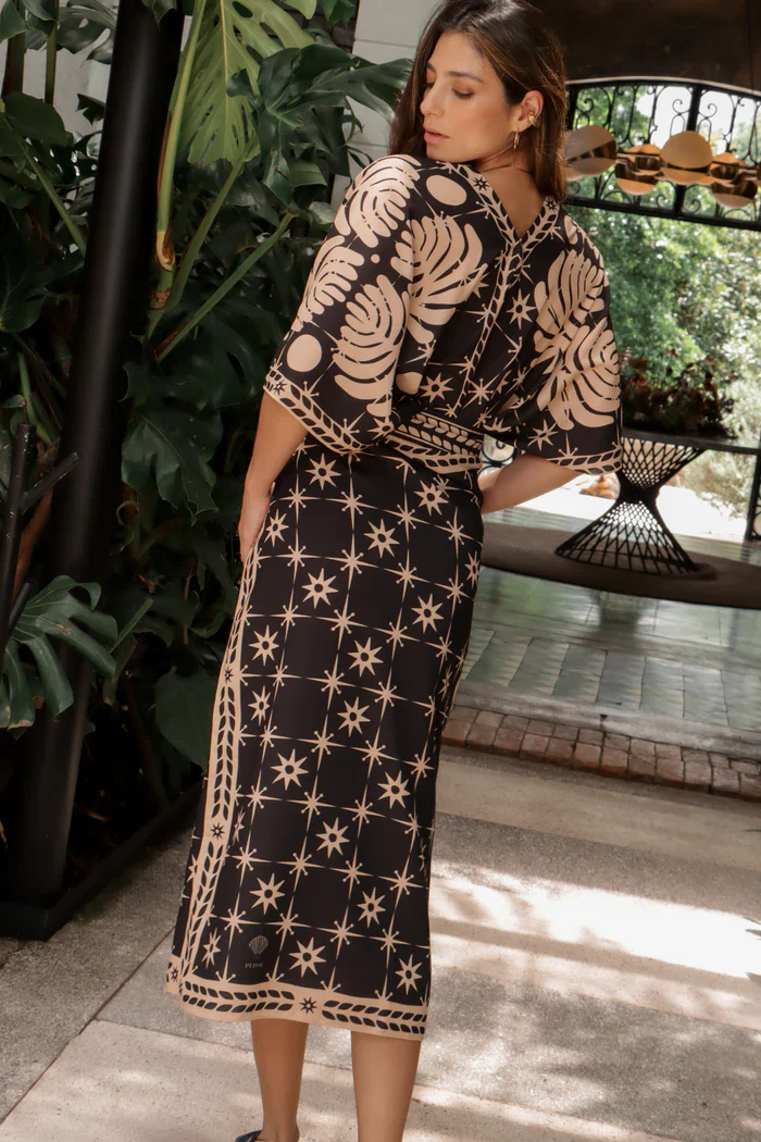 Midi Falda Sari Comet Linen Negro - Image 4