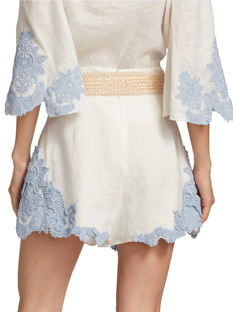 Short Raie Embroidered Trim - Image 4