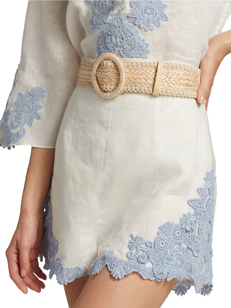 Short Raie Embroidered Trim - Image 5