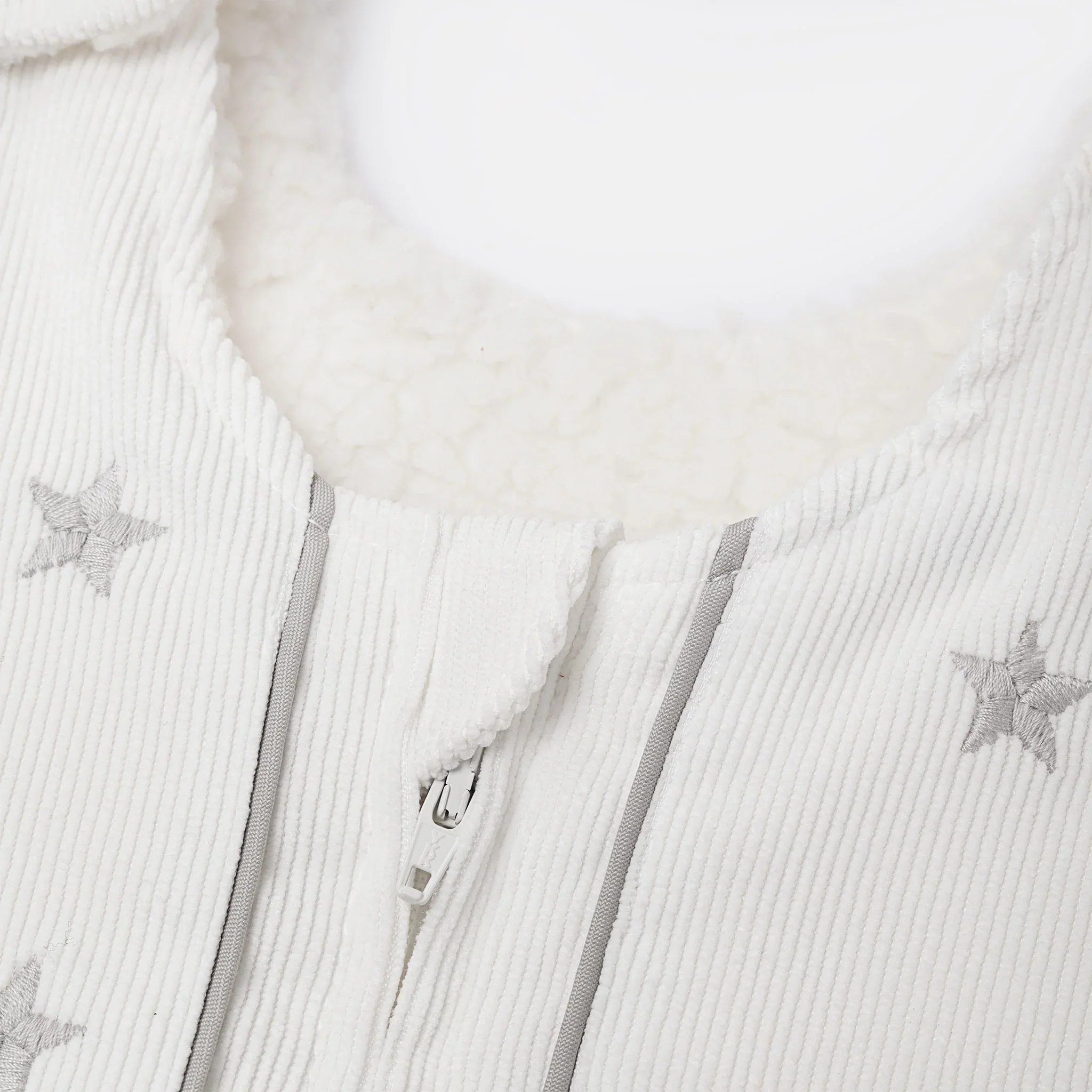 Sleeping Bag Cierre Estrellas Gris Bordado - Image 3
