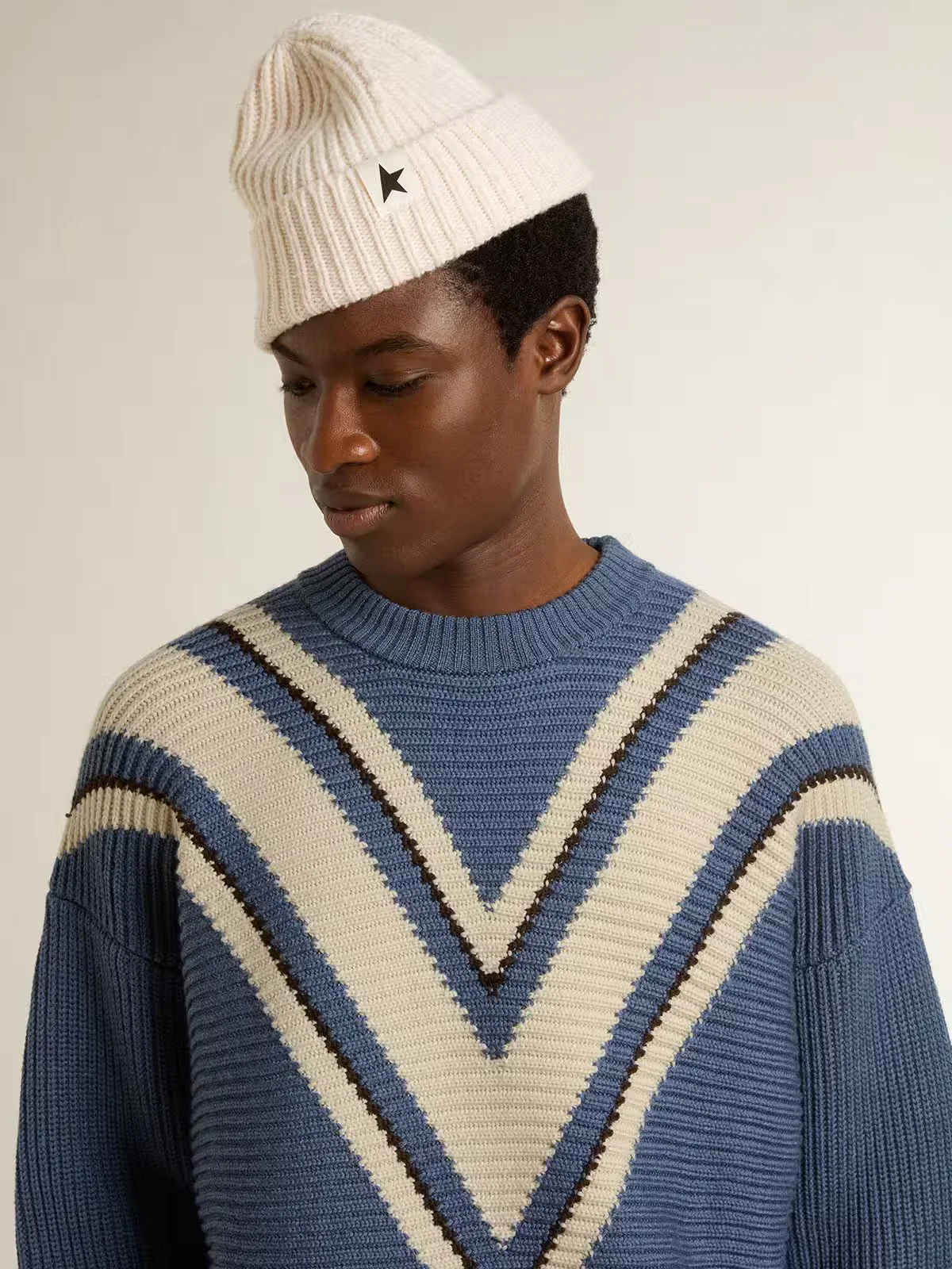 Sweater Journey Boxy Crewneck Knit Jacquard - Image 5