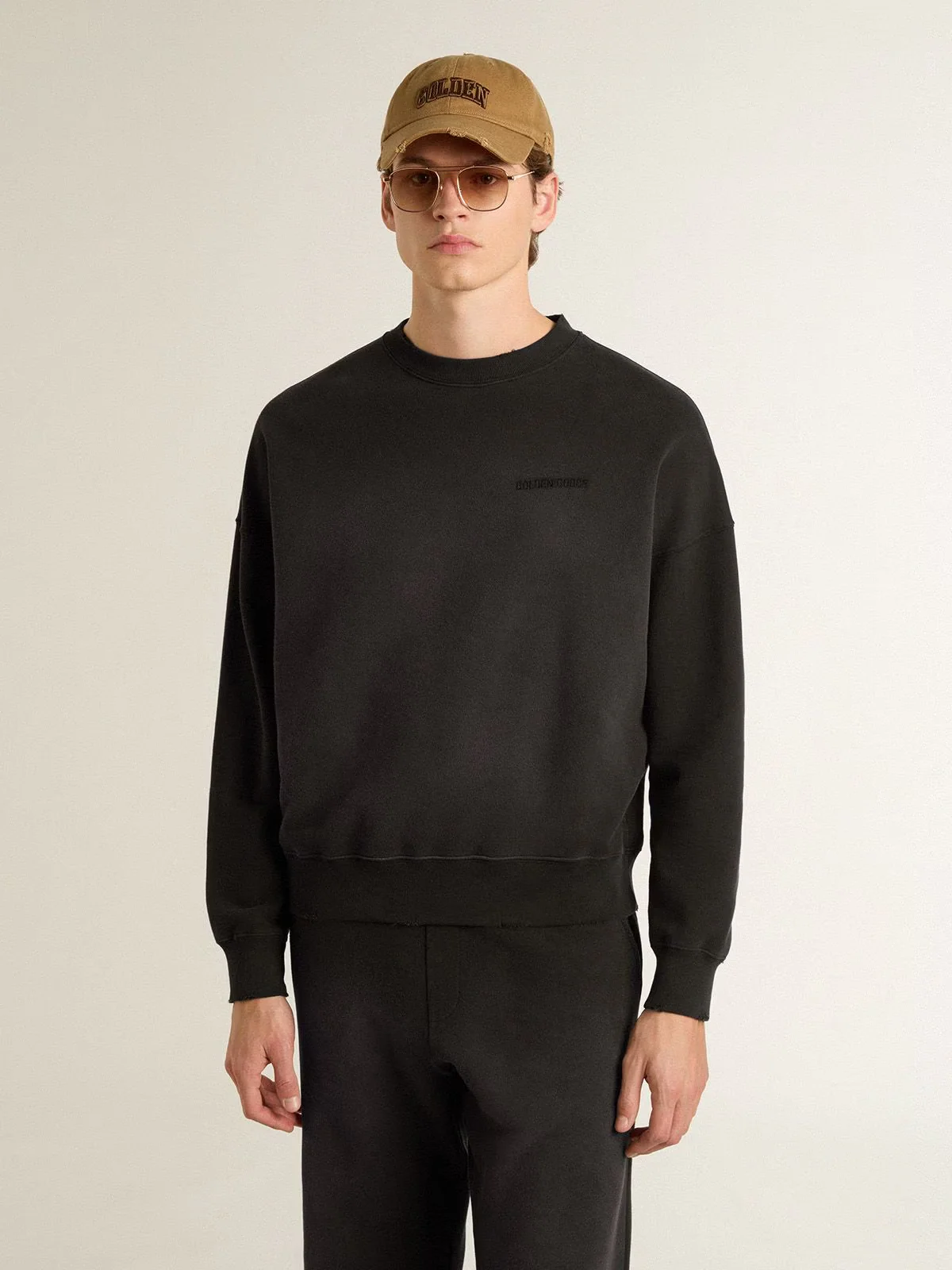 Sweater Journey Crew Neck Dyed Bleaching Effect