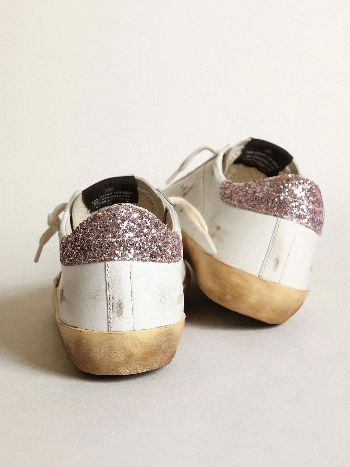 Tenis Golden Goose Super Star Leather Vintage Leath Star Glitter Heel Mujer - Image 4