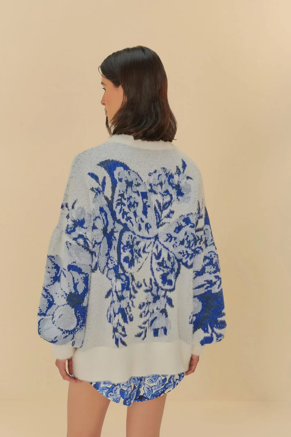 Sweater Pull Tricot Jacquard Borboleta - Image 3